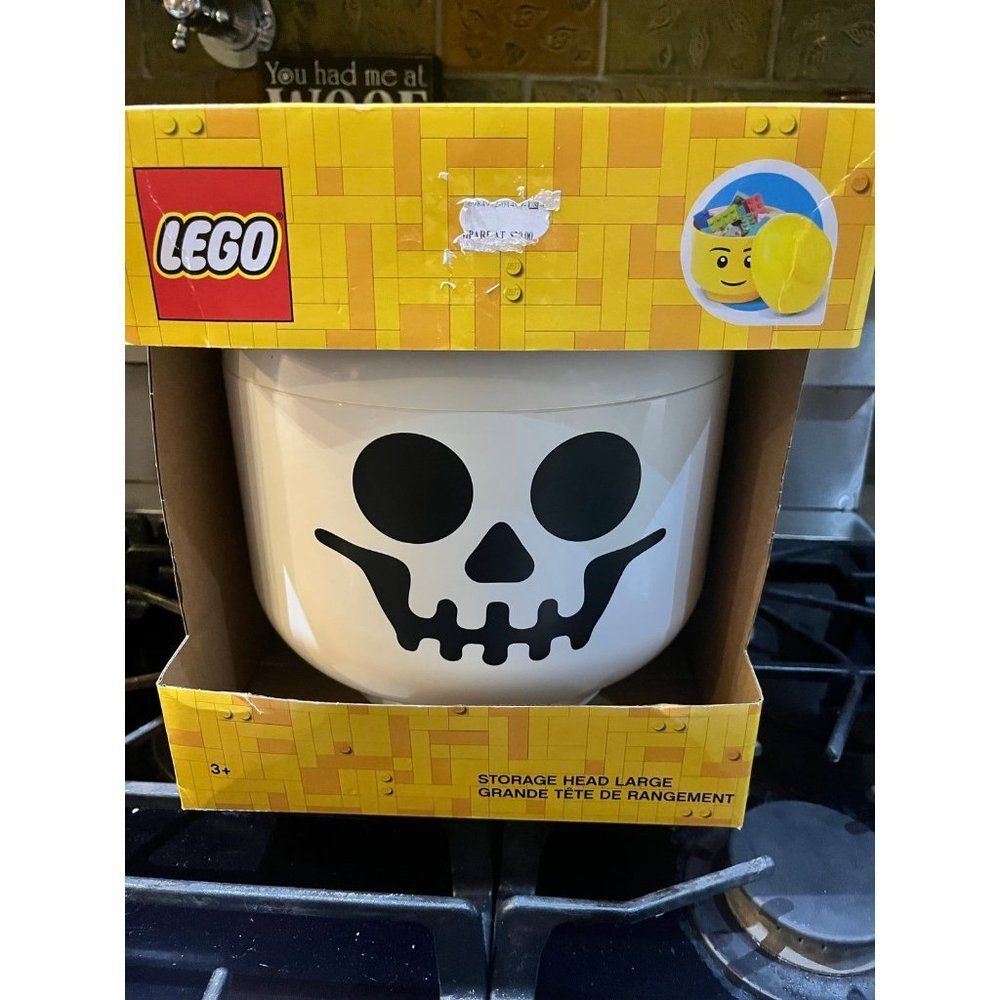 Halloween Lego size large skeleton storage head